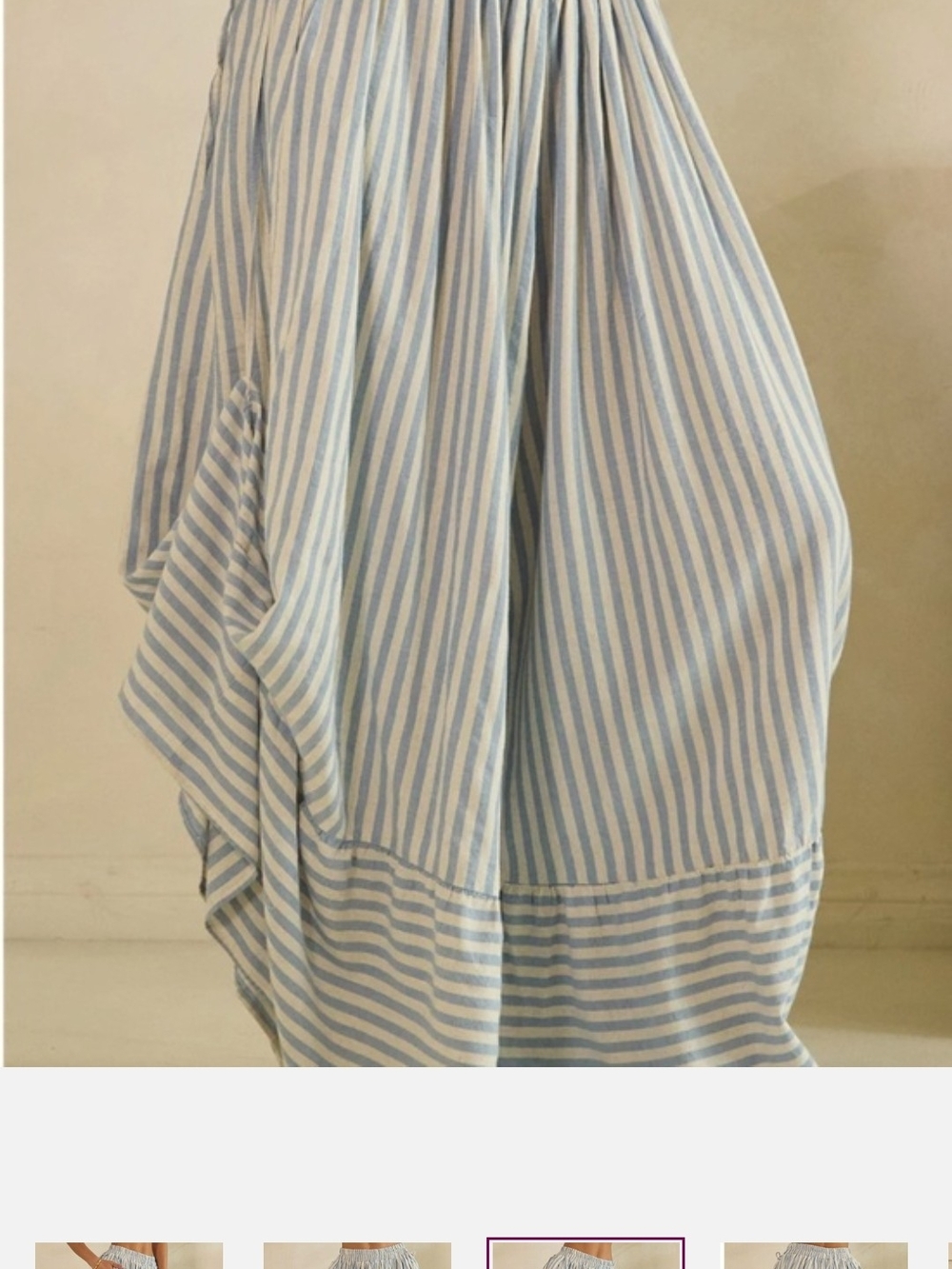 Oli & Hali Light Blue and White Striped Pants - Picture 3 of 6